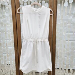 CALIA Womens Dolphin Hem Extended Shoulder Dress Cloud Cover Athletic Tank Dress